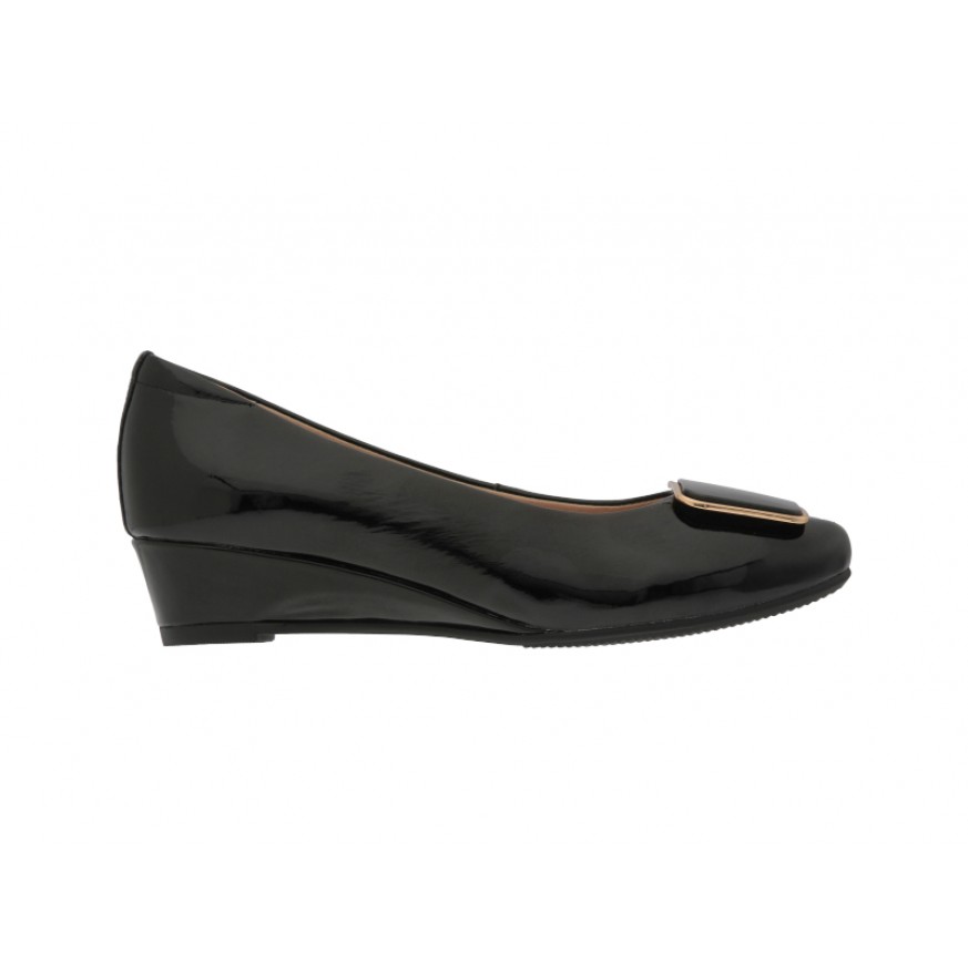 1992 Caratti Leather Wedged Heels (Short, with Buckle)