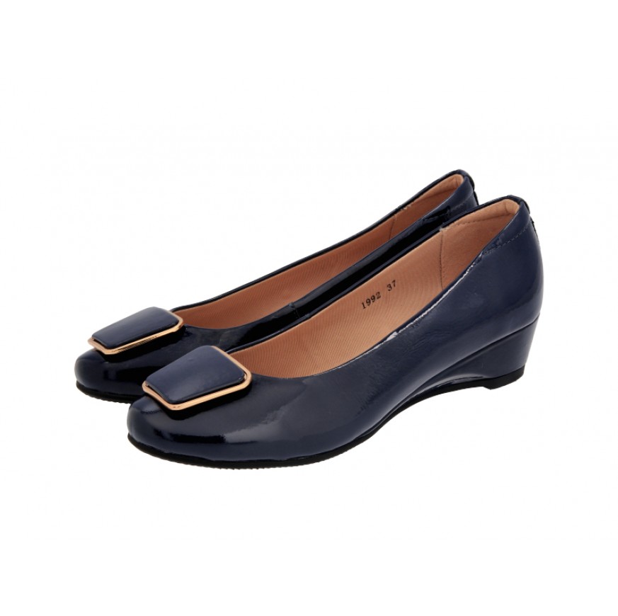 1992 Caratti Leather Wedged Heels (Short, with Buckle)
