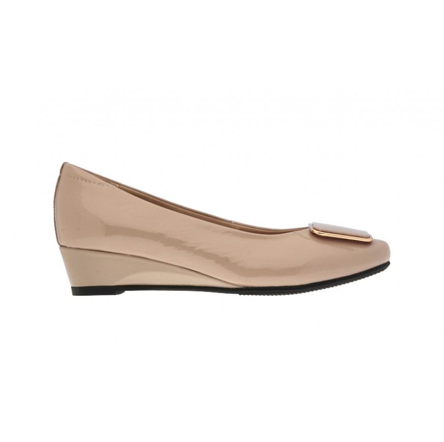 1992 Caratti Leather Wedged Heels (Short, with Buckle)
