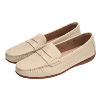 36771 Apache Ladies Leather Moccasins/Slip Ons (Penny Strap)