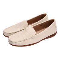 36775 Apache Ladies Leather Moccasins/Slip Ons (Croc)