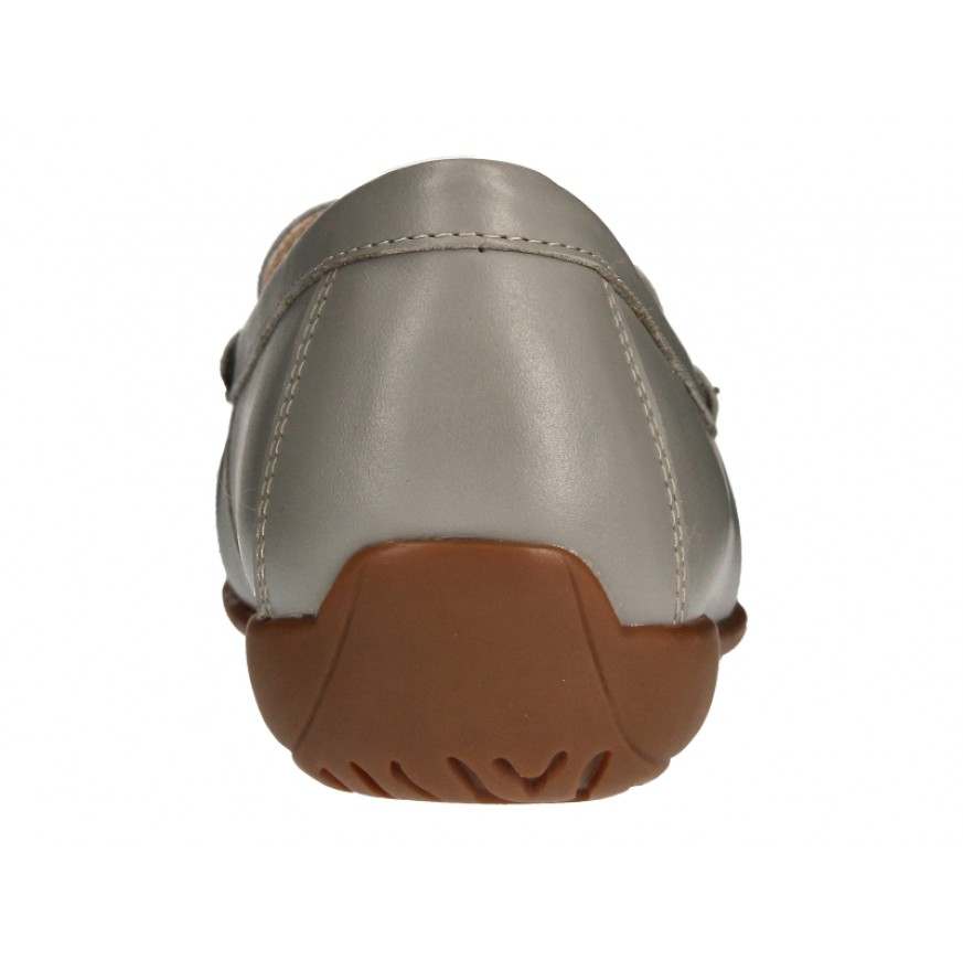 36775 Apache Ladies Leather Moccasins/Slip Ons (Croc)