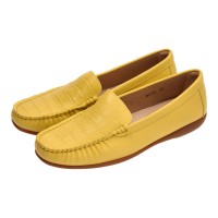 36775 Apache Ladies Leather Moccasins/Slip Ons (Croc)