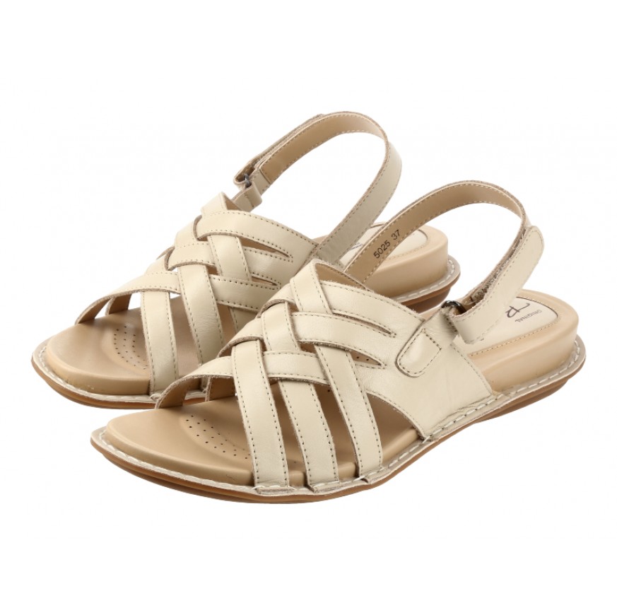 5025 Barani Leather Sandals (Cross Weave)