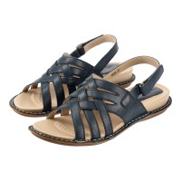5025 Barani Leather Sandals (Cross Weave)