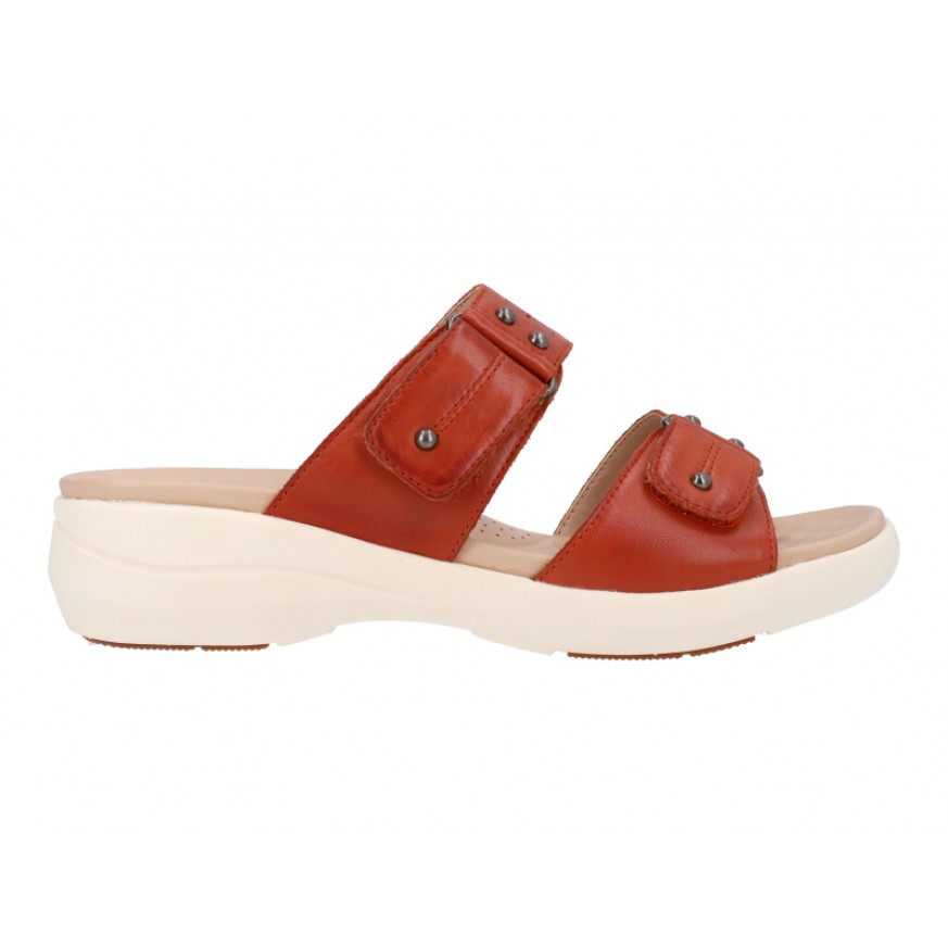 6222 Barani Comfort Leather Slippers (Double Strap)