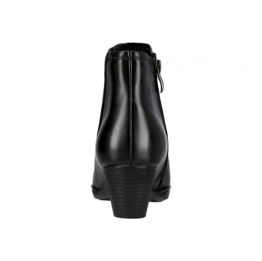 665-2 Caratti Leather Boots/Booties (Zip Closure, Elastic Side)