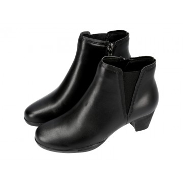 665-2 Caratti Leather Boots/Booties (Zip Closure, Elastic Side)