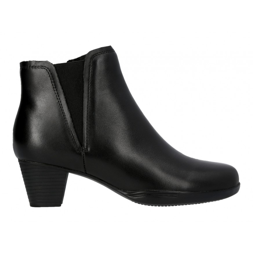 665-2 Caratti Leather Boots/Booties (Zip Closure, Elastic Side)