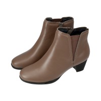 665-2 Caratti Leather Boots/Booties (Zip Closure, Elastic Side)
