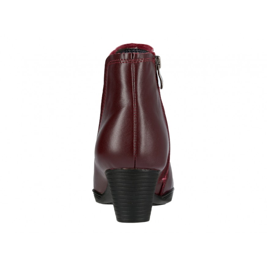 665-2 Caratti Leather Boots/Booties (Zip Closure, Elastic Side)