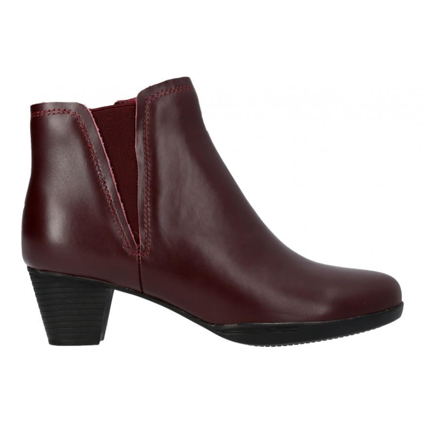 665-2 Caratti Leather Boots/Booties (Zip Closure, Elastic Side)