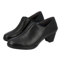 666-9 Caratti Leather Heeled Boots/Booties (Elastic Front, Low Cut)