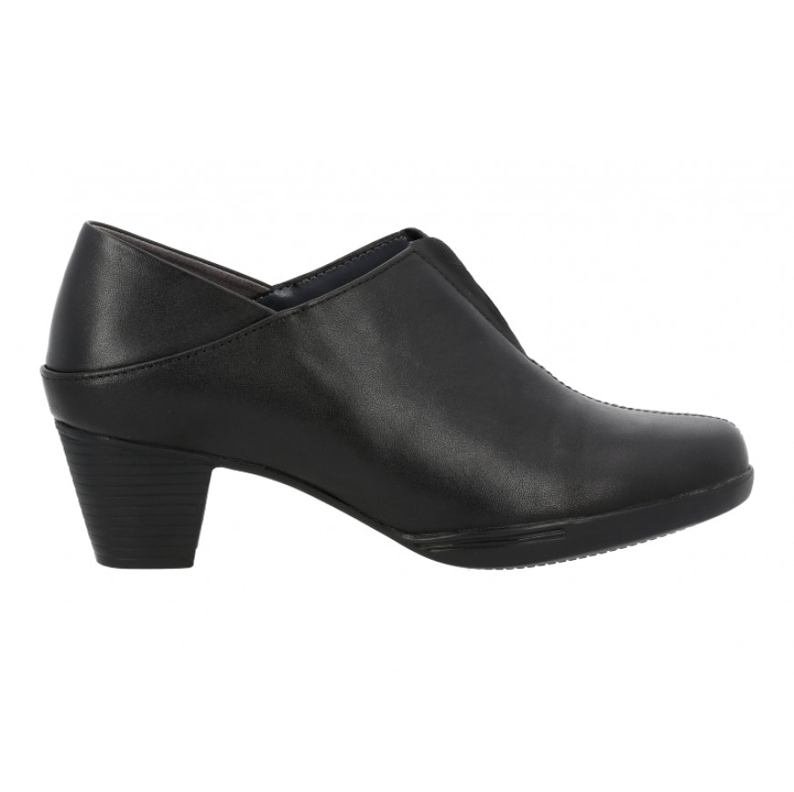 666-9 Caratti Leather Heeled Boots/Booties (Elastic Front, Low Cut)