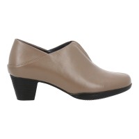 666-9 Caratti Leather Heeled Boots/Booties (Elastic Front, Low Cut)