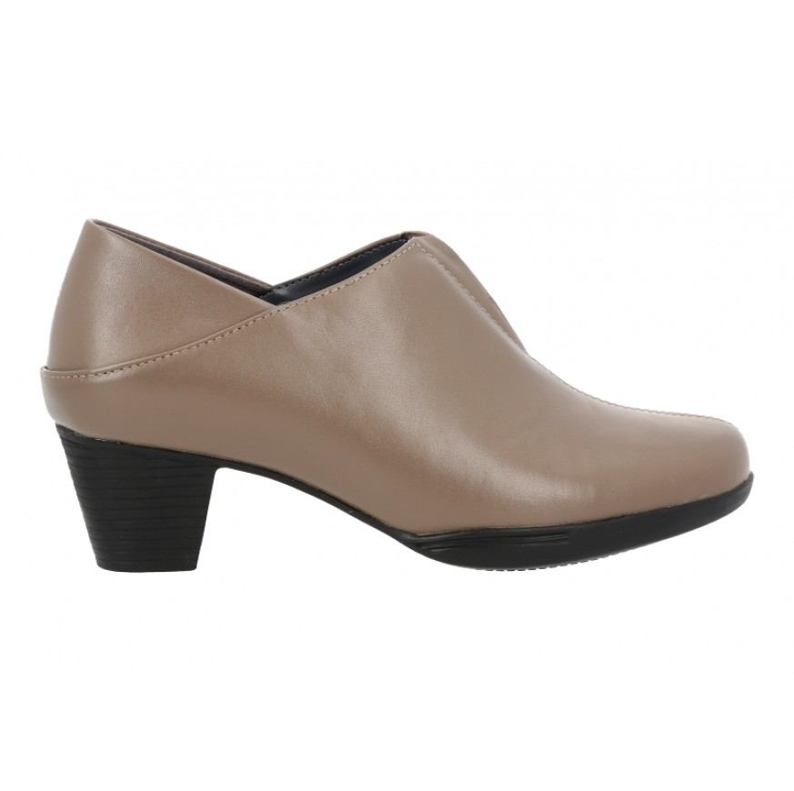 666-9 Caratti Leather Heeled Boots/Booties (Elastic Front, Low Cut)