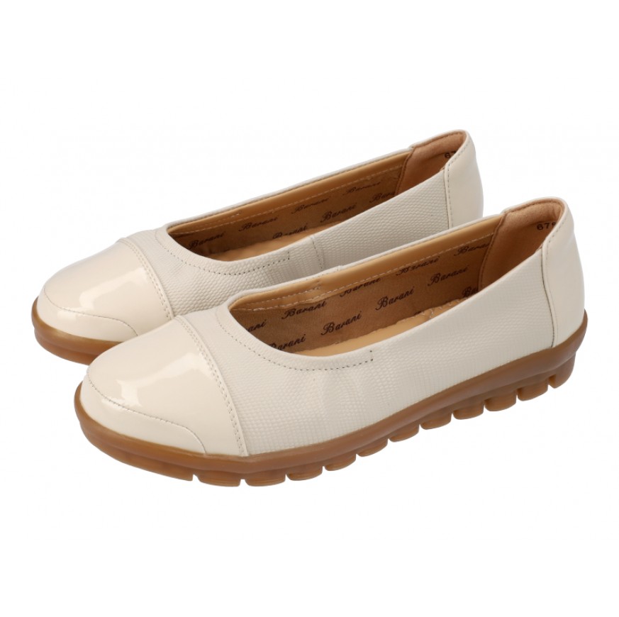 675-10 Barani Leather Pumps (Contrast Toe Cap)