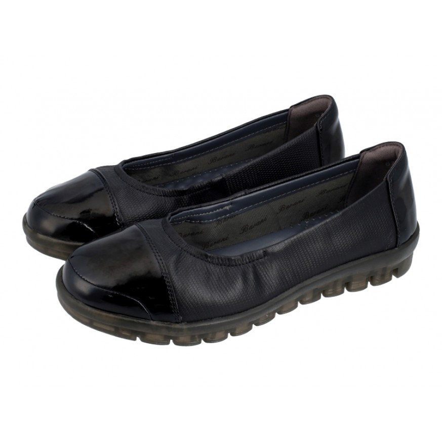 675-10 Barani Leather Pumps (Contrast Toe Cap)