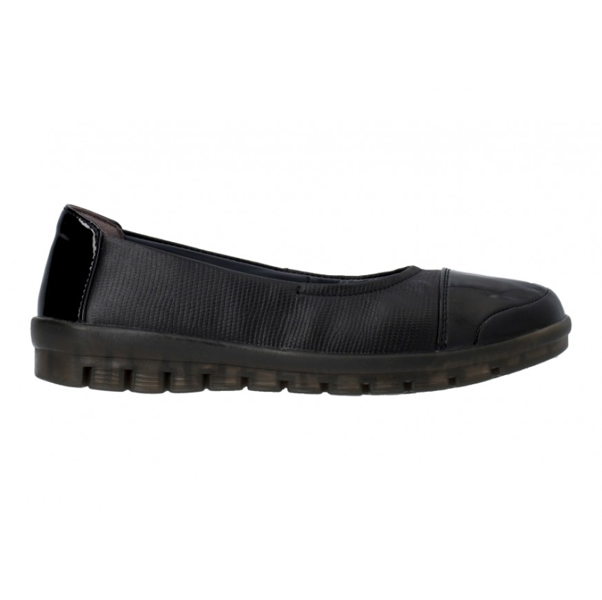 675-10 Barani Leather Pumps (Contrast Toe Cap)
