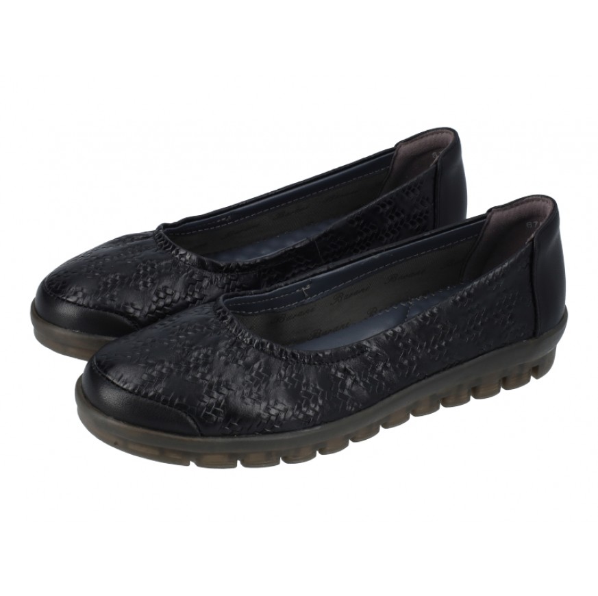 675-9 Barani Leather Pumps (Textured Leather)