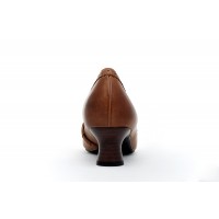 8111 Caratti Leather Heeled Mary Janes