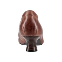 8119 Caratti Leather Heels (Strap Over)
