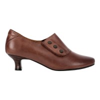 8119 Caratti Leather Heels (Strap Over)