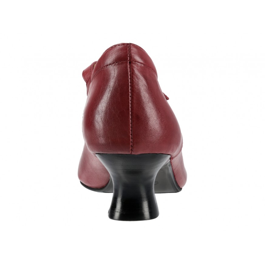 8122 Caratti Leather Heeled Mary Janes (with Adjustable Strap)