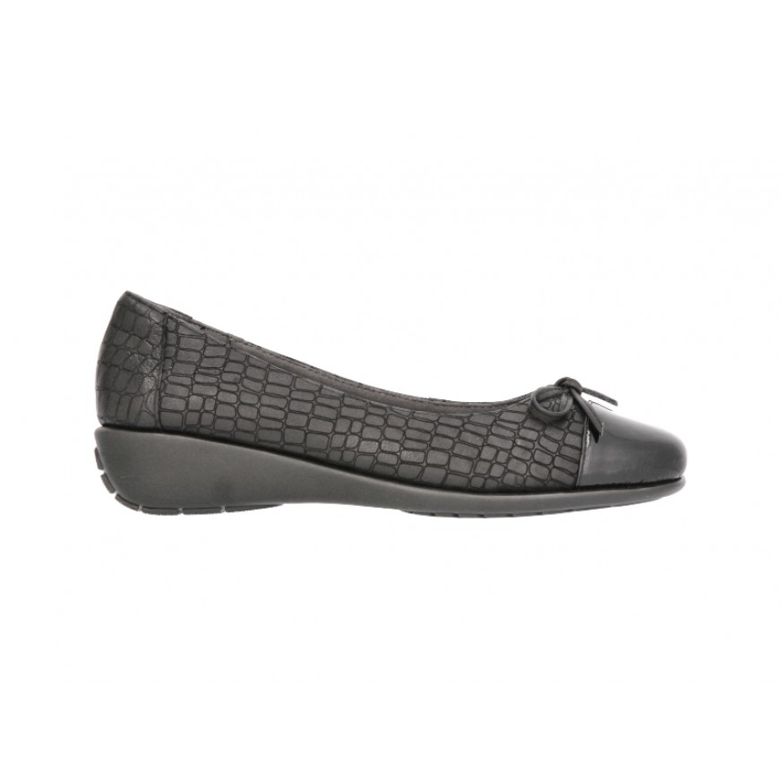 8948-150 Barani Leather Pumps (with Micro Wedge, Fixed Ribbon)