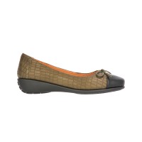 8948-150 Barani Leather Pumps (with Micro Wedge, Fixed Ribbon)
