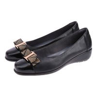 8948-159 Barani Leather Pumps (with Micro Wedge, Fixed Buckle)