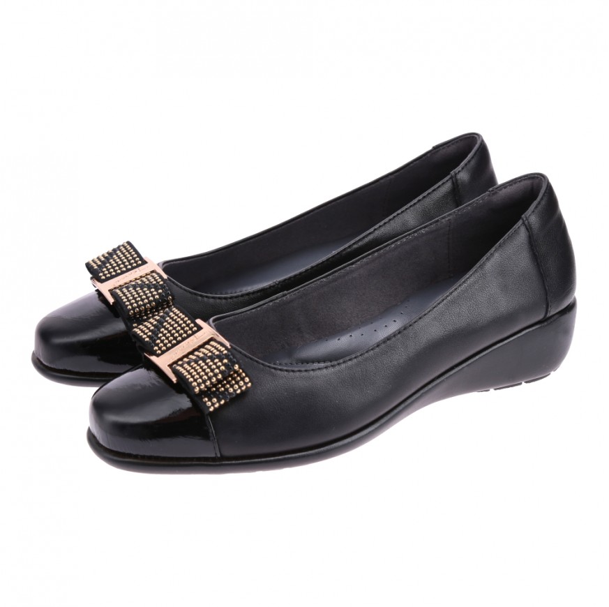 8948-159 Barani Leather Pumps (with Micro Wedge, Fixed Buckle)