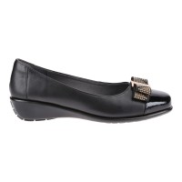 8948-159 Barani Leather Pumps (with Micro Wedge, Fixed Buckle)