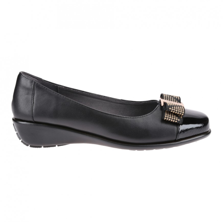 8948-159 Barani Leather Pumps (with Micro Wedge, Fixed Buckle)