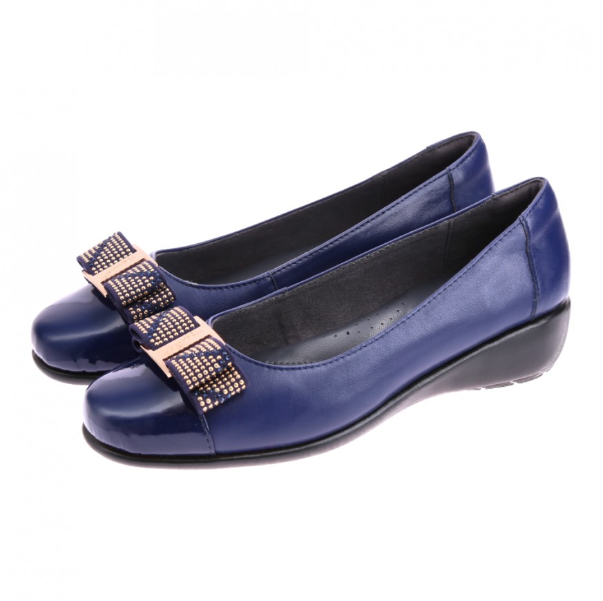 8948-159 Barani Leather Pumps (with Micro Wedge, Fixed Buckle)