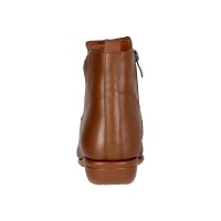 8965-100 Barani Leather Ankle Boots/Booties (Side Zip, Wrinkled Vamp)